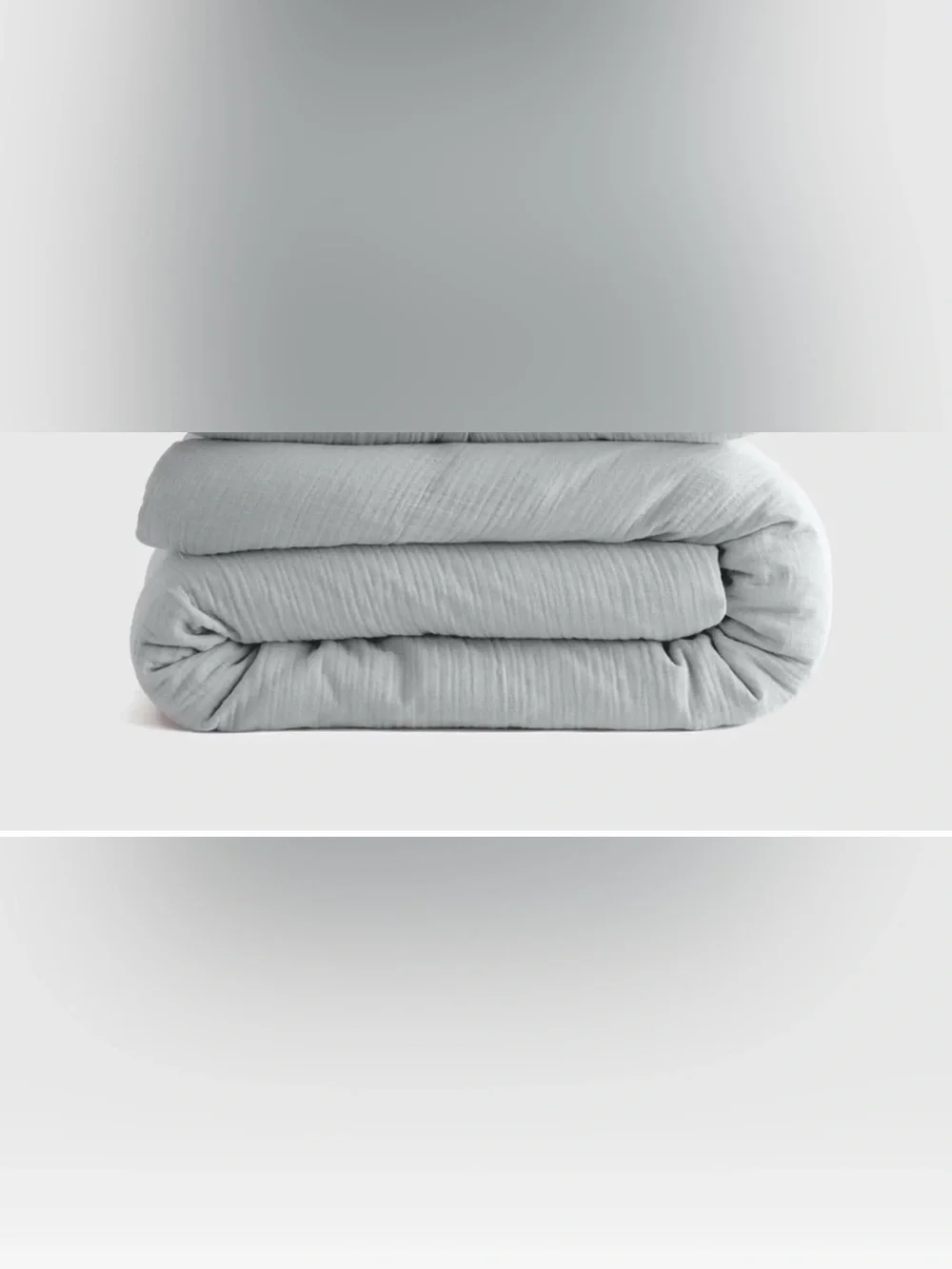 QUINCE Organic Airy Gauze Duvet Cover in Mist Buttons Full/Queen - NWOT